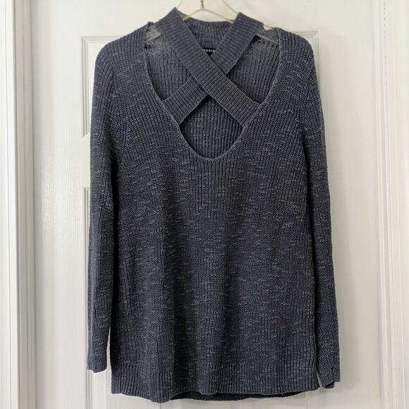 torrid Sweaters - Torrid Criss-Cross Front Sweater – Blue/Grey – Size 2 (XXL)